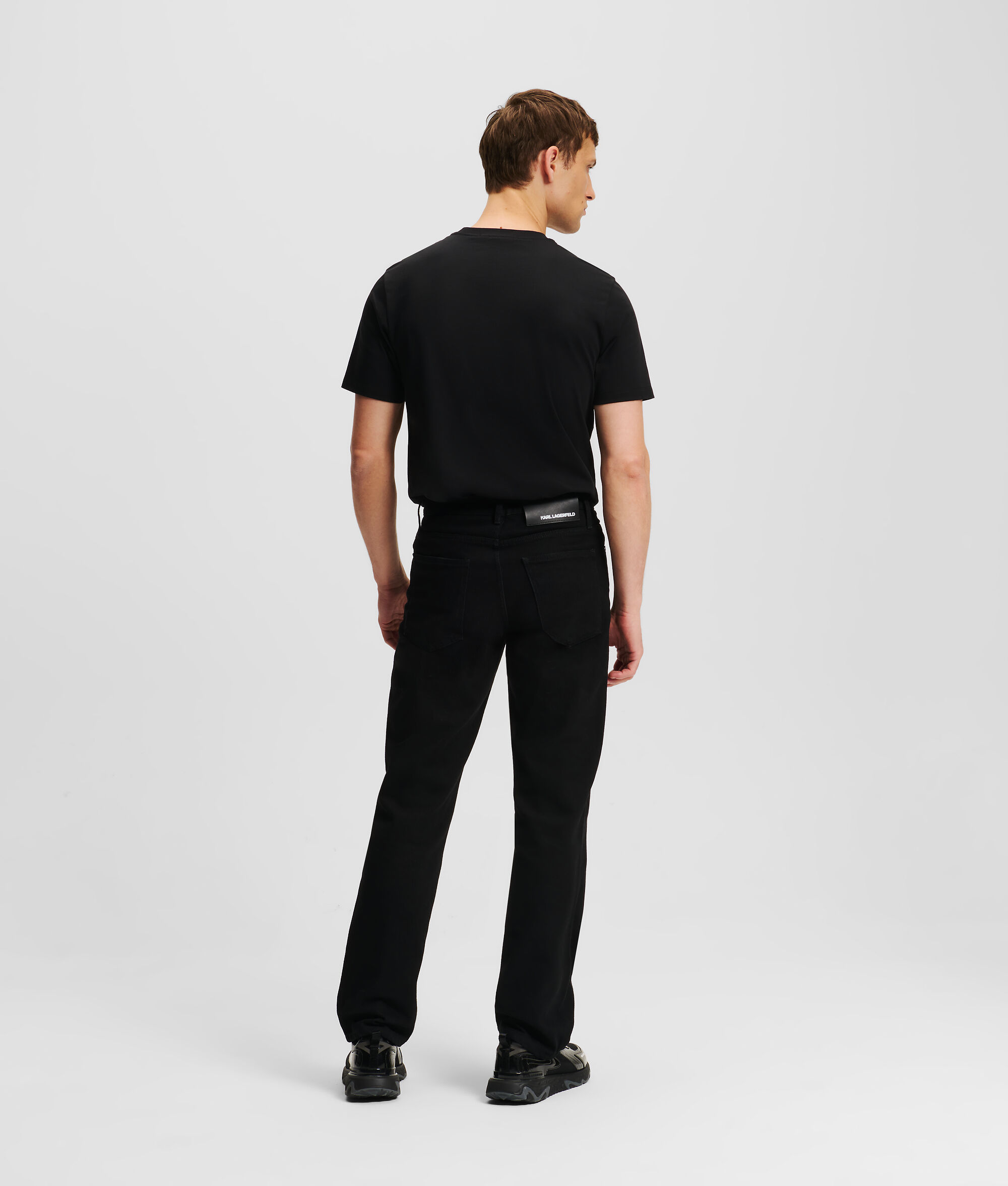 (image for) Bright ZIP-DETAIL STRAIGHT JEANS